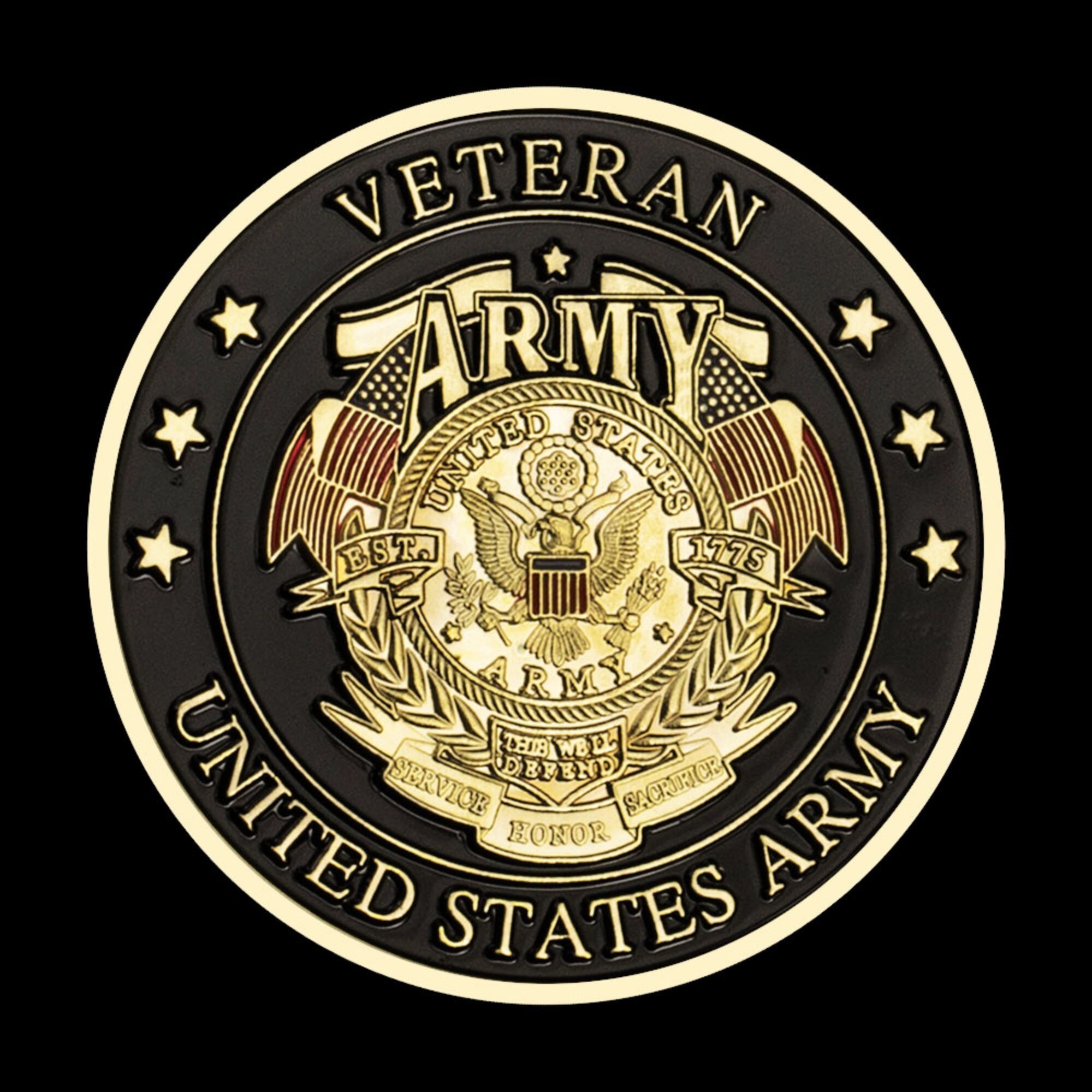 Army Veteran Challenge Coin-B